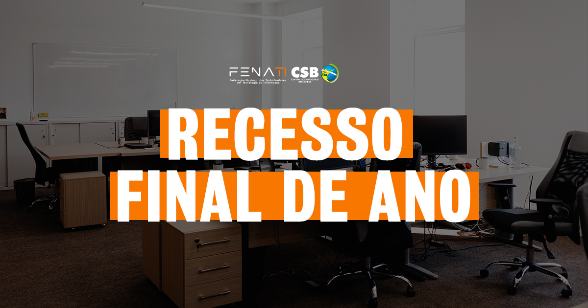 A pausa nas atividades da Fenati se iniciará no dia 22 de dezembro, com a retomada do funcionamento no dia 5 de janeiro.
