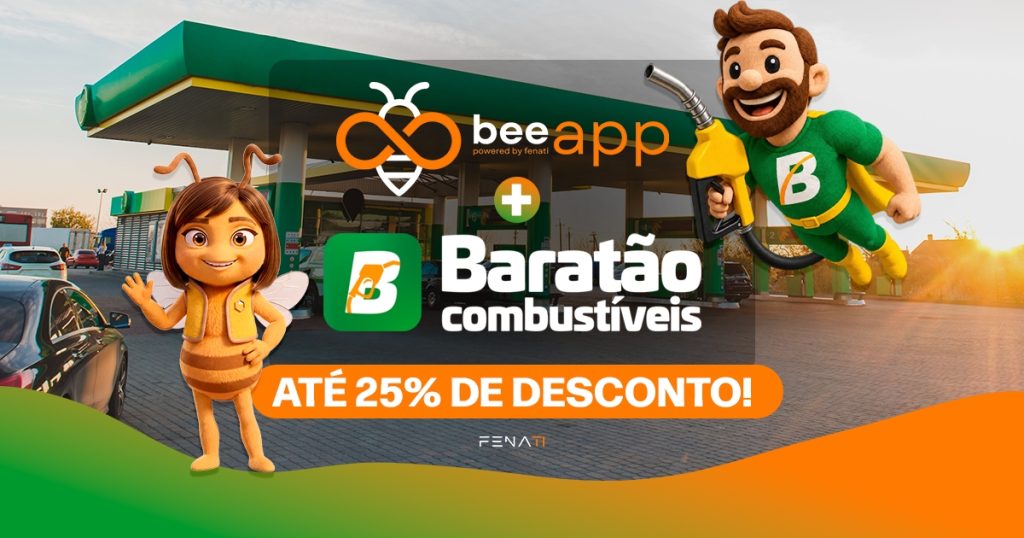Abasteça seu carro com até 25% de desconto! Aproveite agora a parceria Bee Fenati + Baratão!